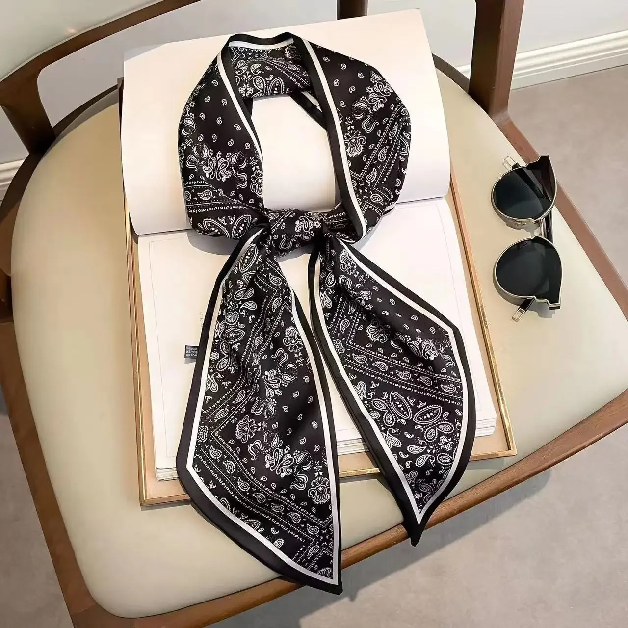 Luxury Bags Expensive - Design Print Skinny Scarf Plaid Horse
