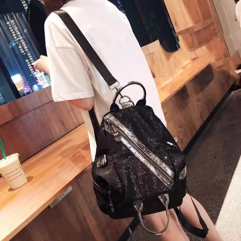 New Women Nylon Sequins Backpa - огляд і ціна Luxury Bags For School