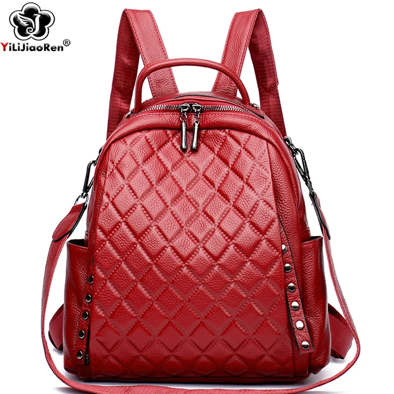 Genuine Leather Rucksack Women - огляд і ціна Luxury Bags For School