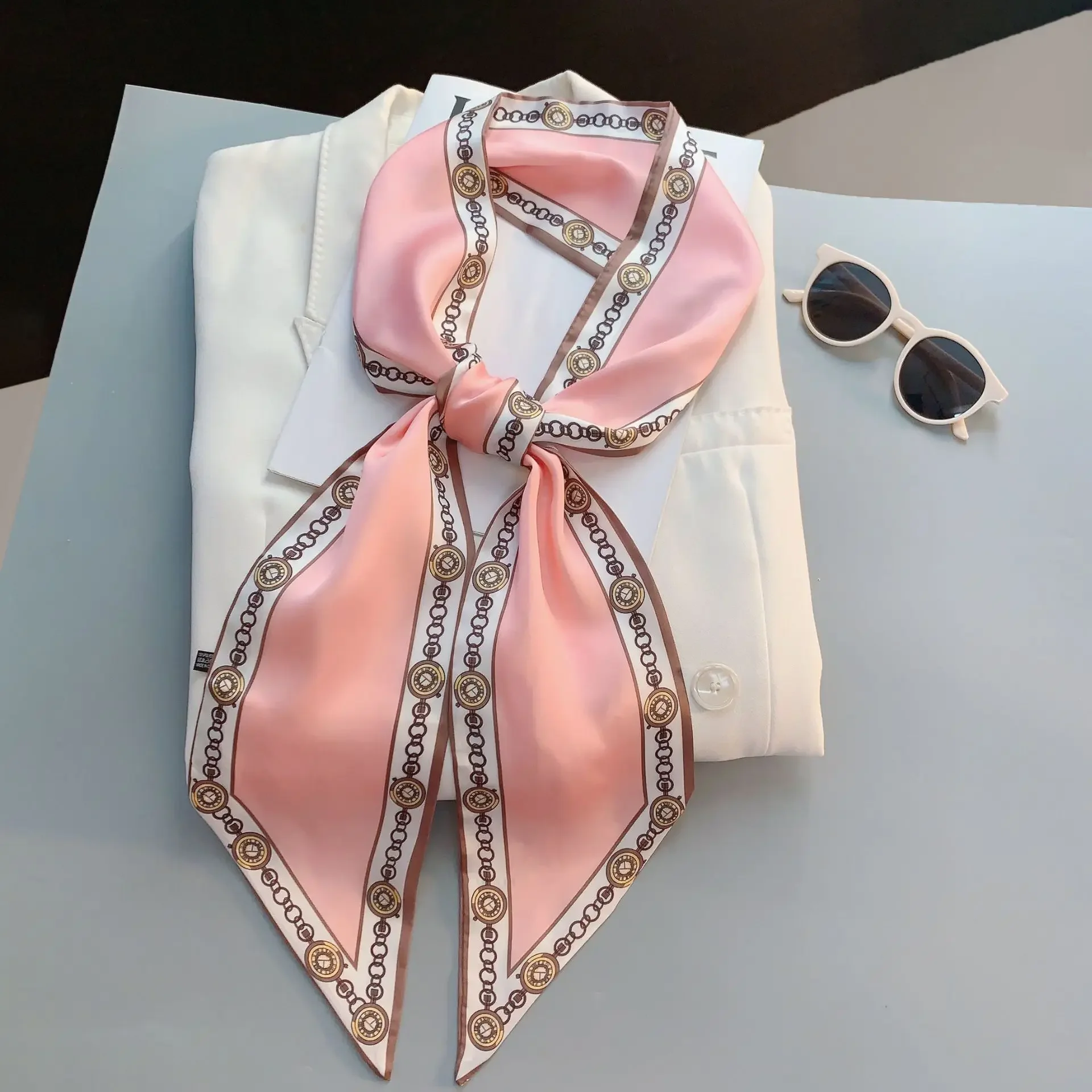 Design Print Skinny Scarf Plai - огляд і ціна Luxury Bags Expensive