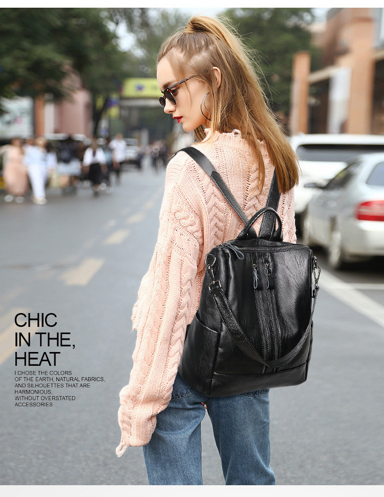 Women Soft Leather Backpack Sc - огляд і ціна Shoulder Bag Slouchy
