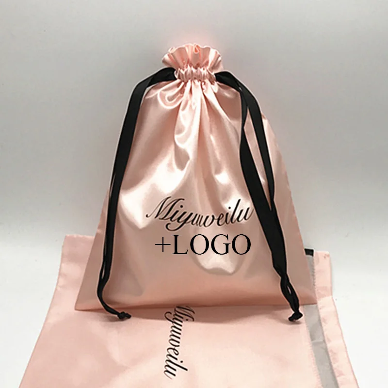 50PCS Luxury Satin Hair Pouch  - огляд і ціна Luxury Bags Logo