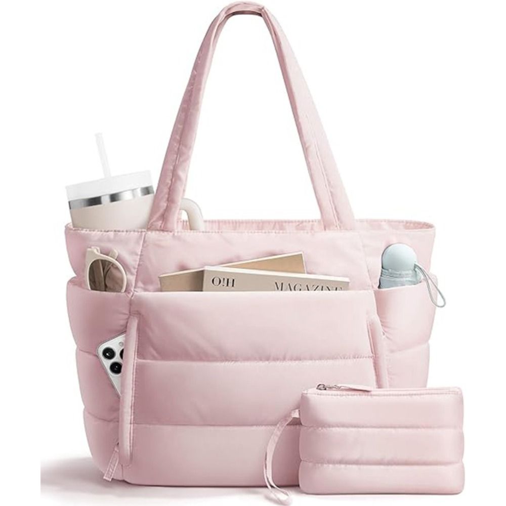 Large Capacity Puffer Tote Bag - огляд і ціна Accordion Wallet Zip